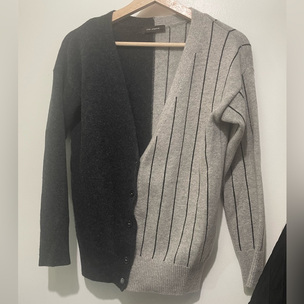Copine two tone cardigan or top